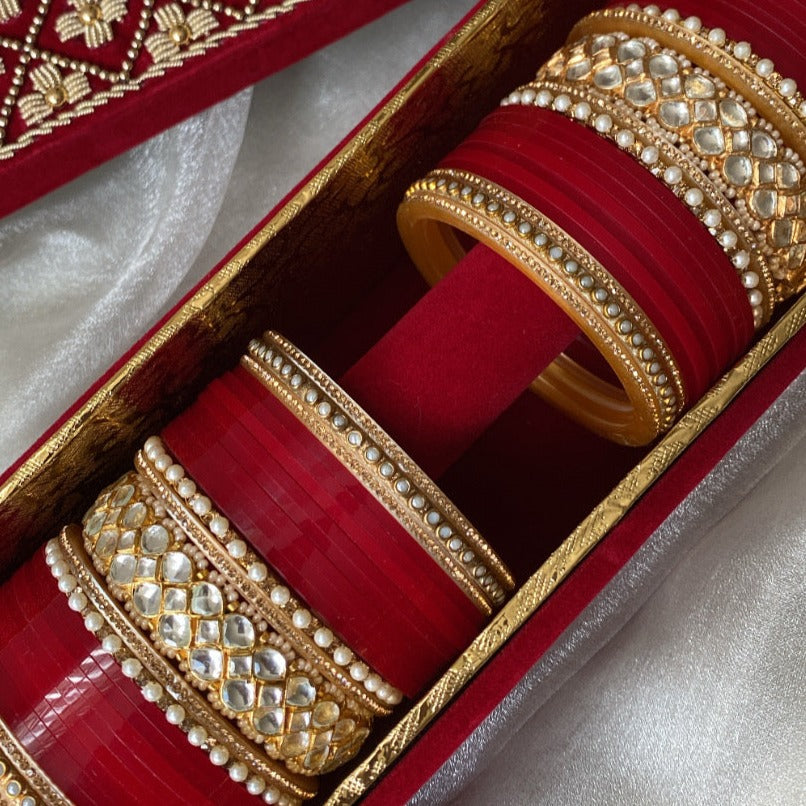 BRIDAL CHOORA KUNDAN KANGAN SET - Main Image