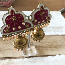 Load image into Gallery viewer, PINK JHUMKI EARRINGS - The Jewel Project