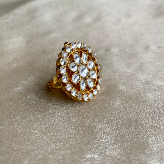 ROUND KUNDAN RING