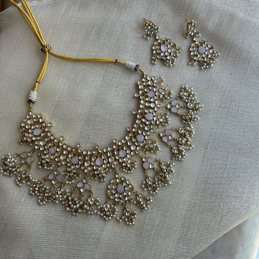 PINK ARYIN KUNDAN SET