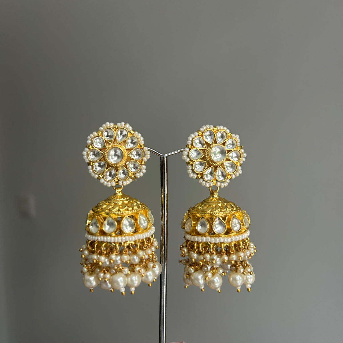 GOLD JHUMKI EARRINGS
