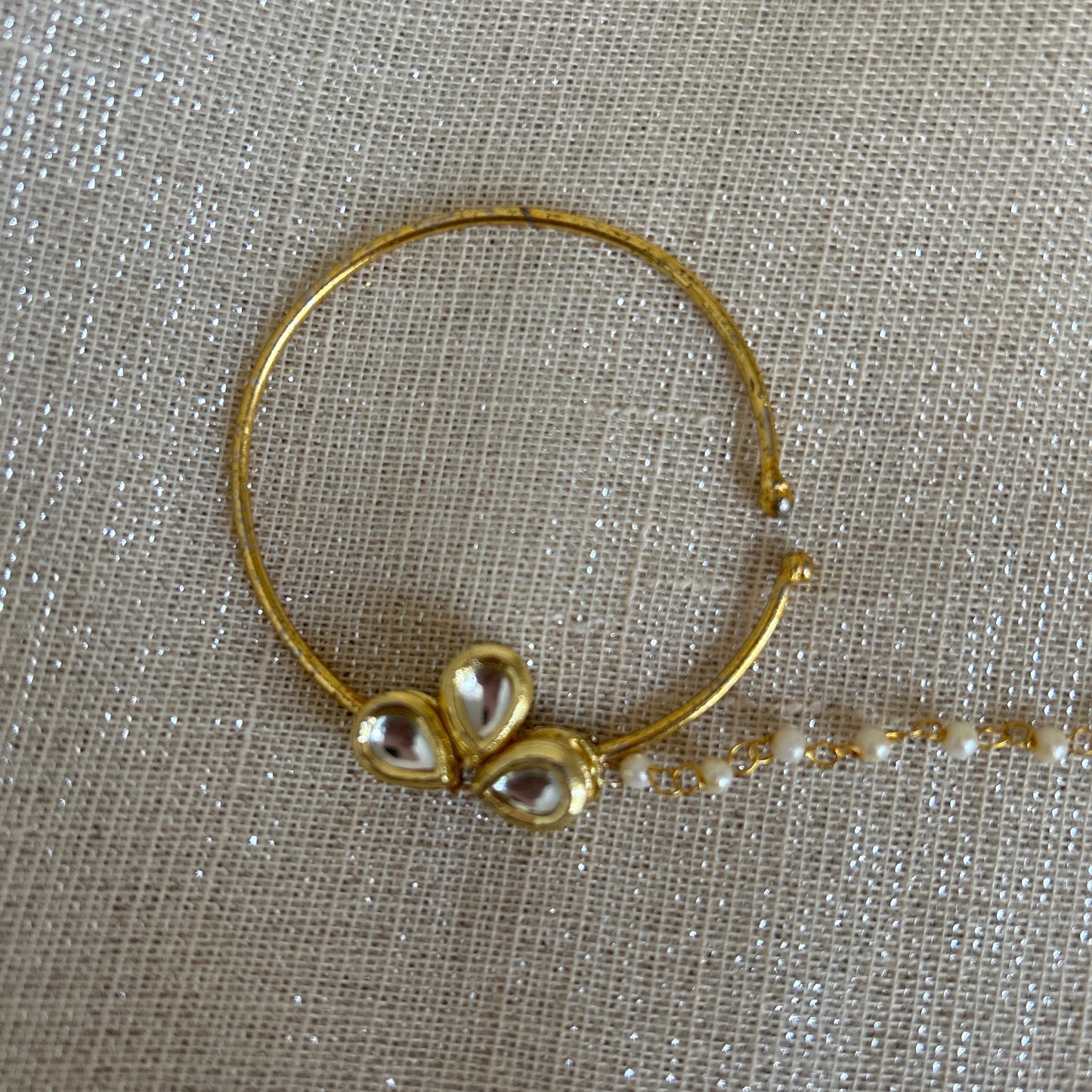 LARGE KUNDAN NOSE RING NATH