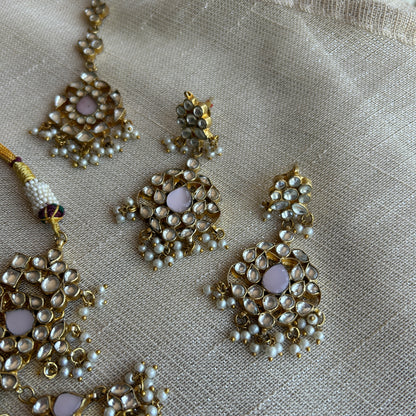 PINK ARYIN KUNDAN SET