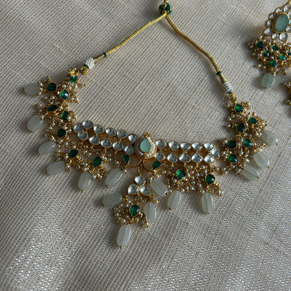 GREEN KUNDAN SET