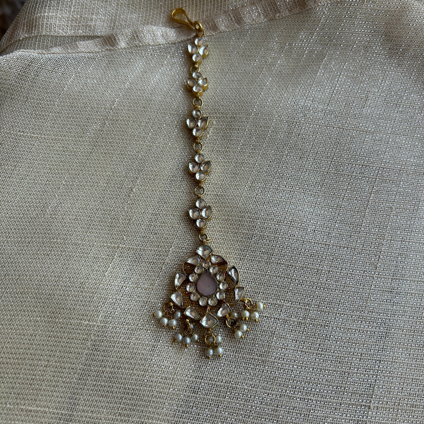 PINK ARYIN KUNDAN SET