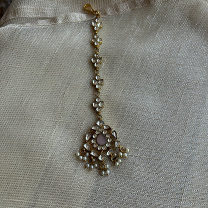PINK ARYIN KUNDAN SET