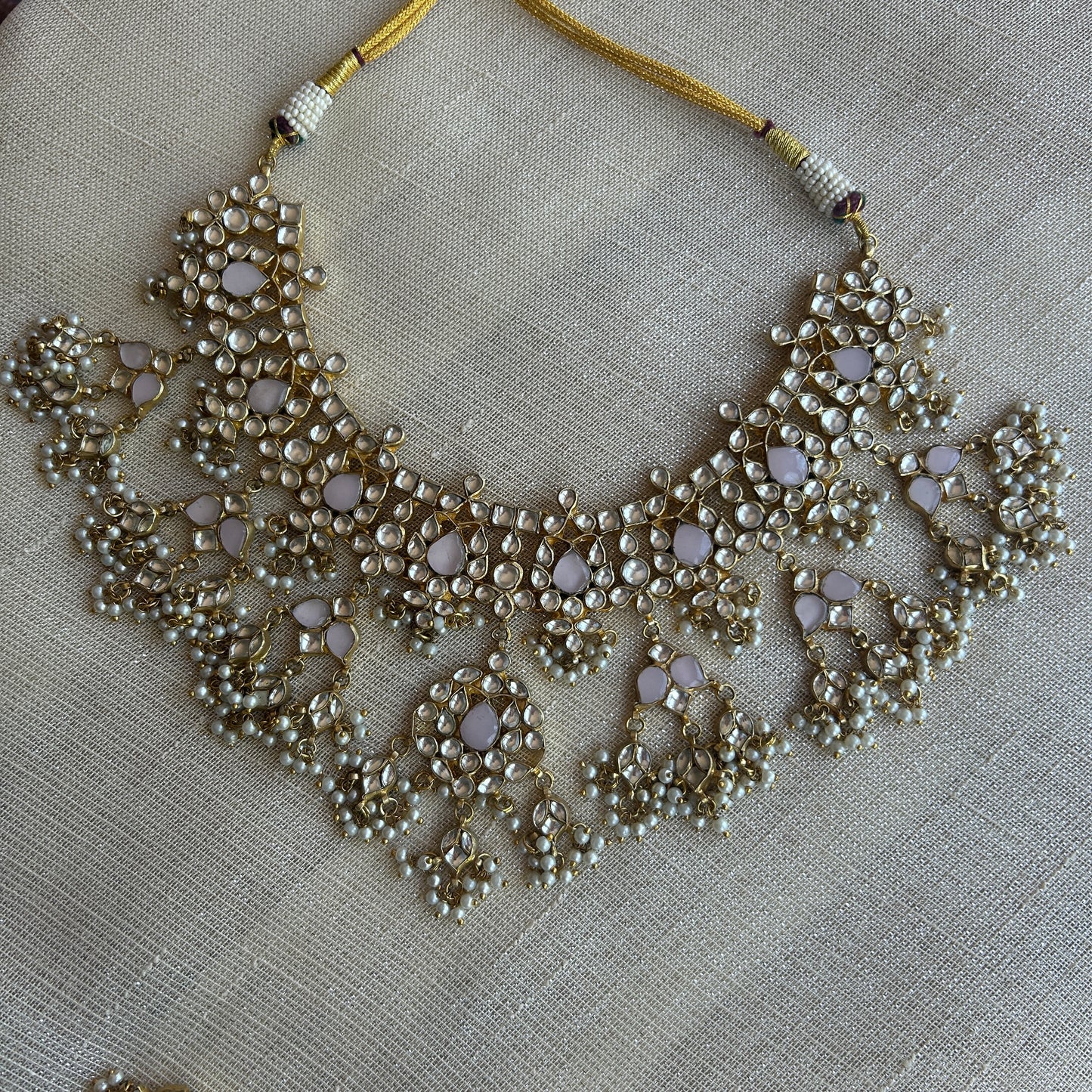 PINK ARYIN KUNDAN SET