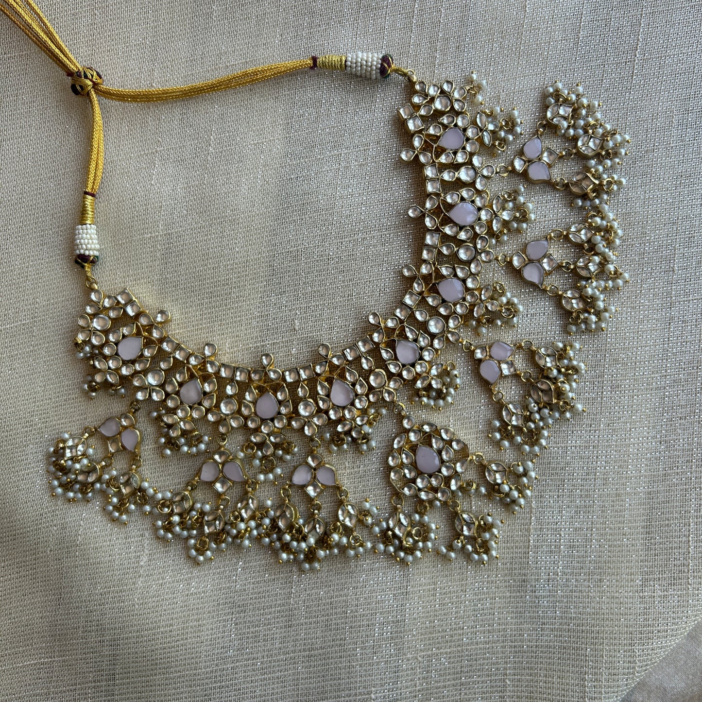 PINK ARYIN KUNDAN SET