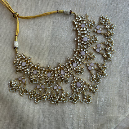 PINK ARYIN KUNDAN SET