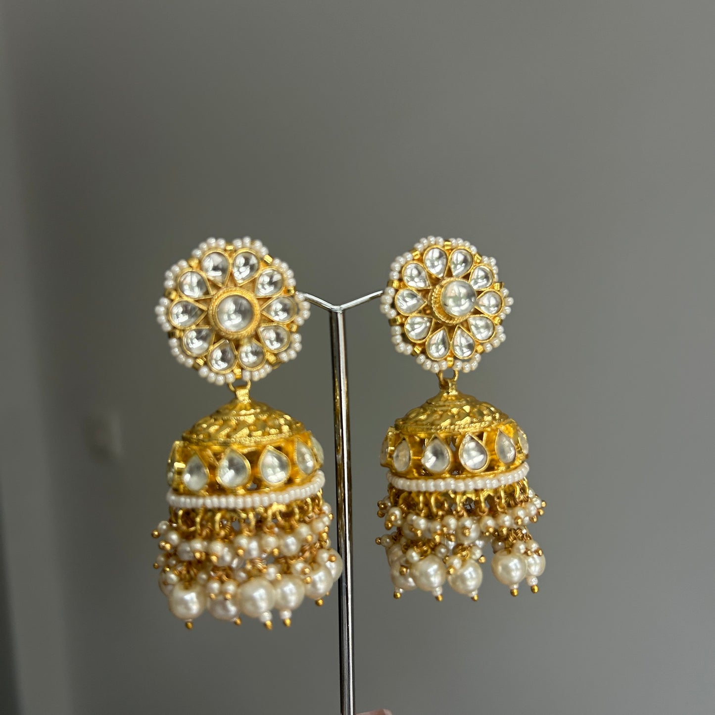 GOLD JHUMKI EARRINGS