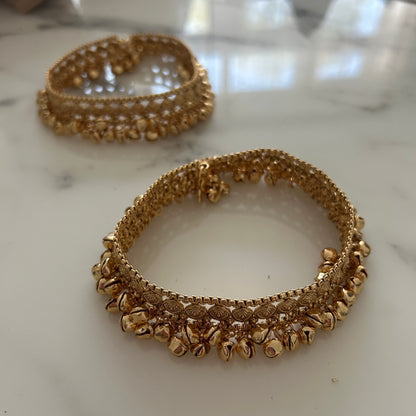 GOLDEN JINGLE BELL ANKLETS
