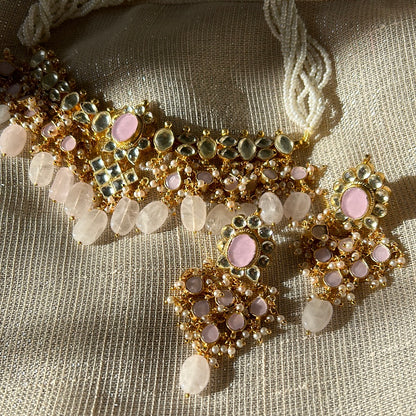 PINK KUNDAN SET