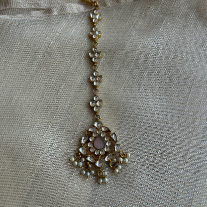 PINK ARYIN KUNDAN SET