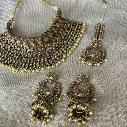 NAHARA POLKI PEARL SET