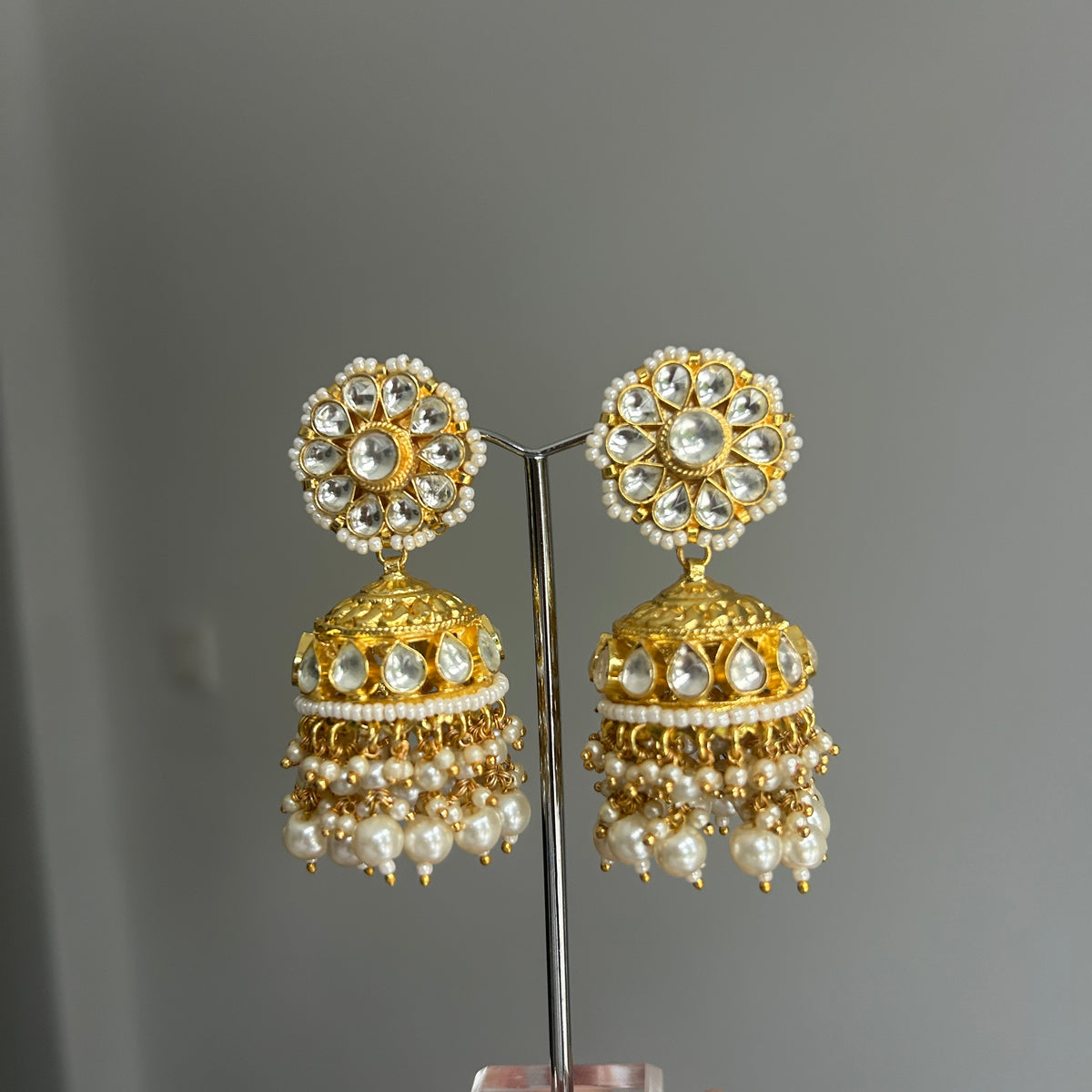 GOLD JHUMKI EARRINGS