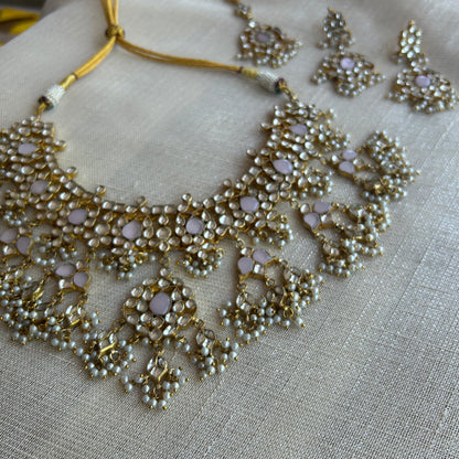 PINK ARYIN KUNDAN SET