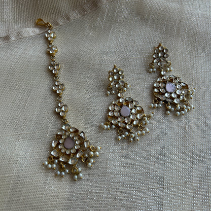 PINK ARYIN KUNDAN SET