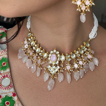 PINK KUNDAN SET