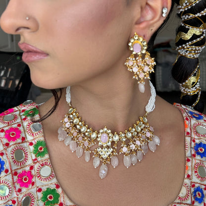 PINK KUNDAN SET