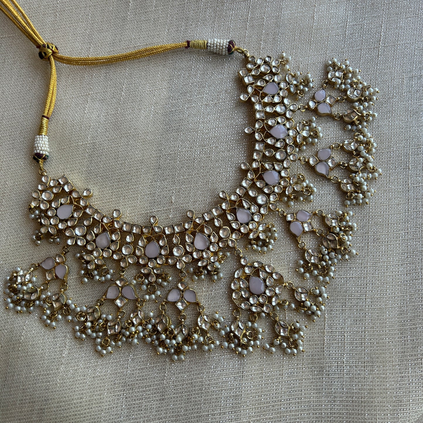 PINK ARYIN KUNDAN SET