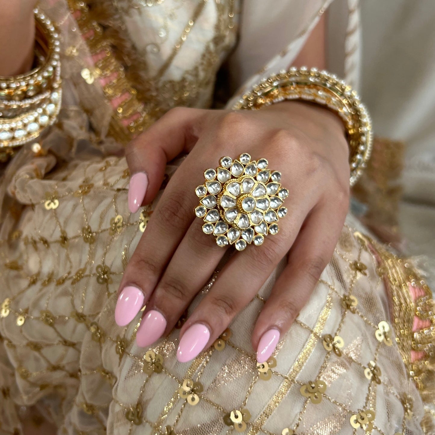 KUNDAN STATEMENT RING