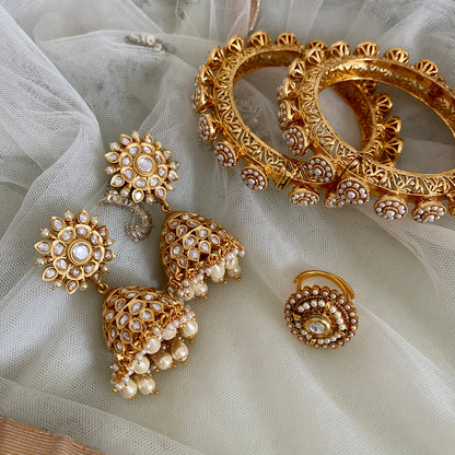 PEARL FLOWER KANGAN BANGLES - The Jewel Project