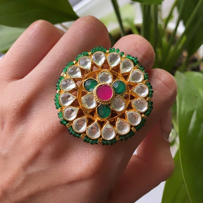 KUNDAN STATEMENT RING - The Jewel Project