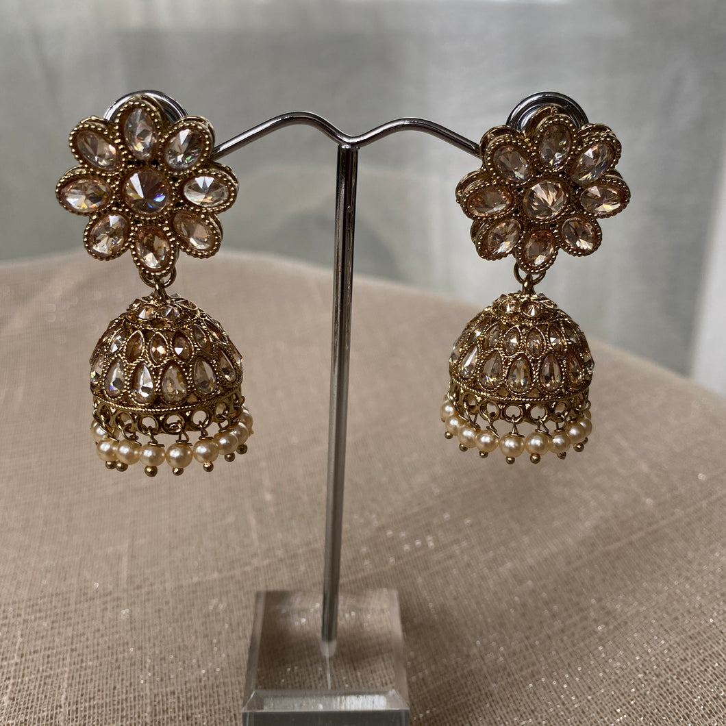 DAYA POLKI JHUMKI EARRINGS - The Jewel Project