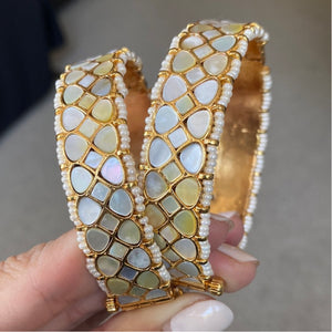 MOTHER OF PEARL BANGLES - The Jewel Project