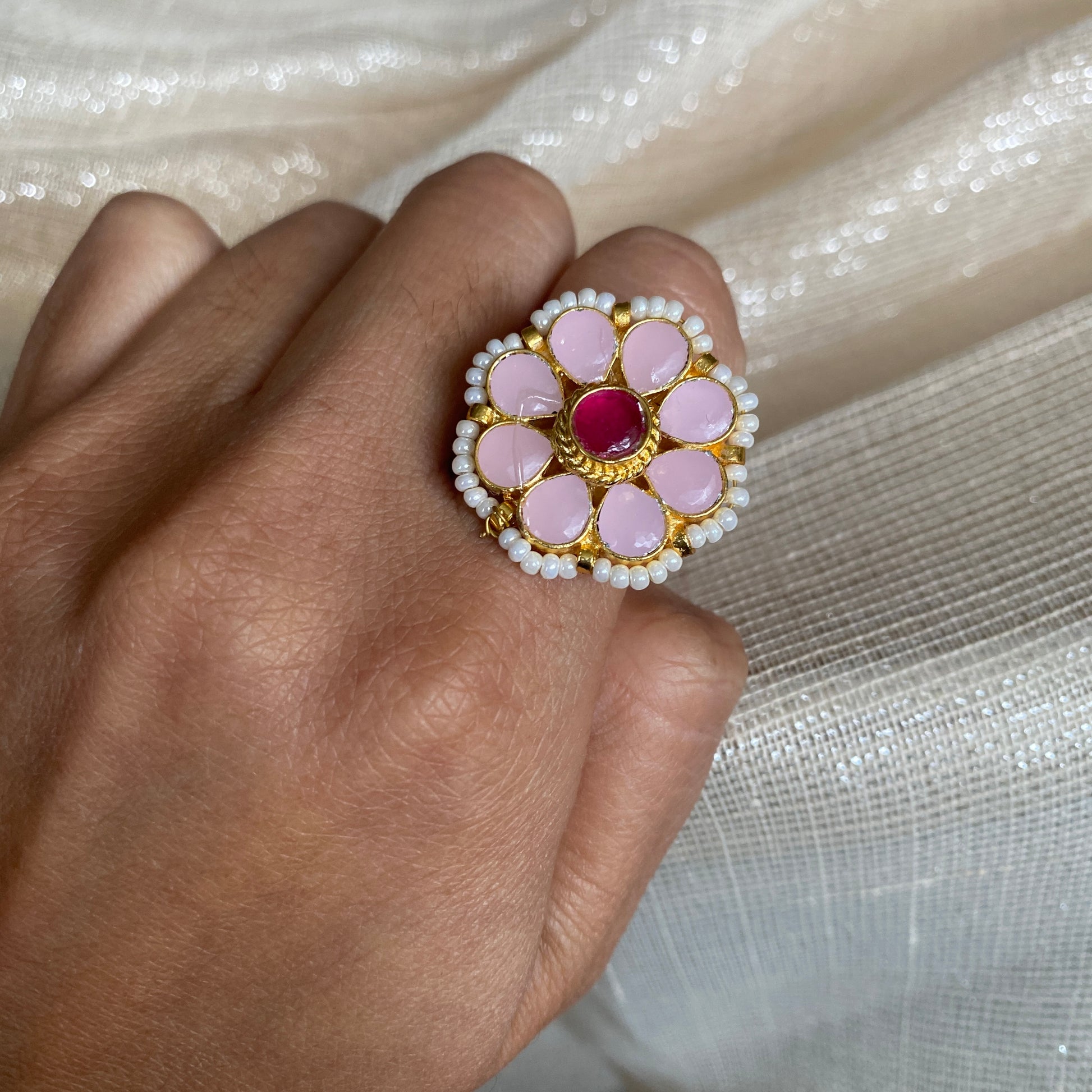 FLOWER KUNDAN RING - The Jewel Project