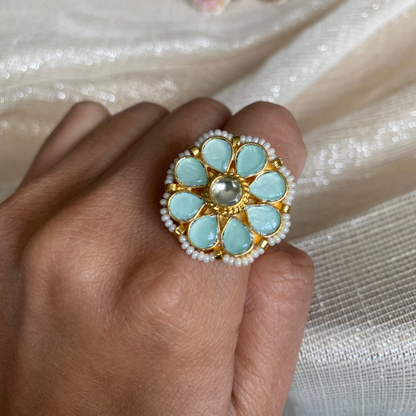 FLOWER KUNDAN RING - The Jewel Project